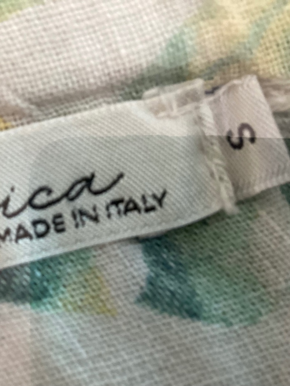 NWOT-LOGICA ITALIAN LINEN SKIRT - ASYMMETRICAL - TROPICAL PRINT - SIZE S - Picture 4 of 7